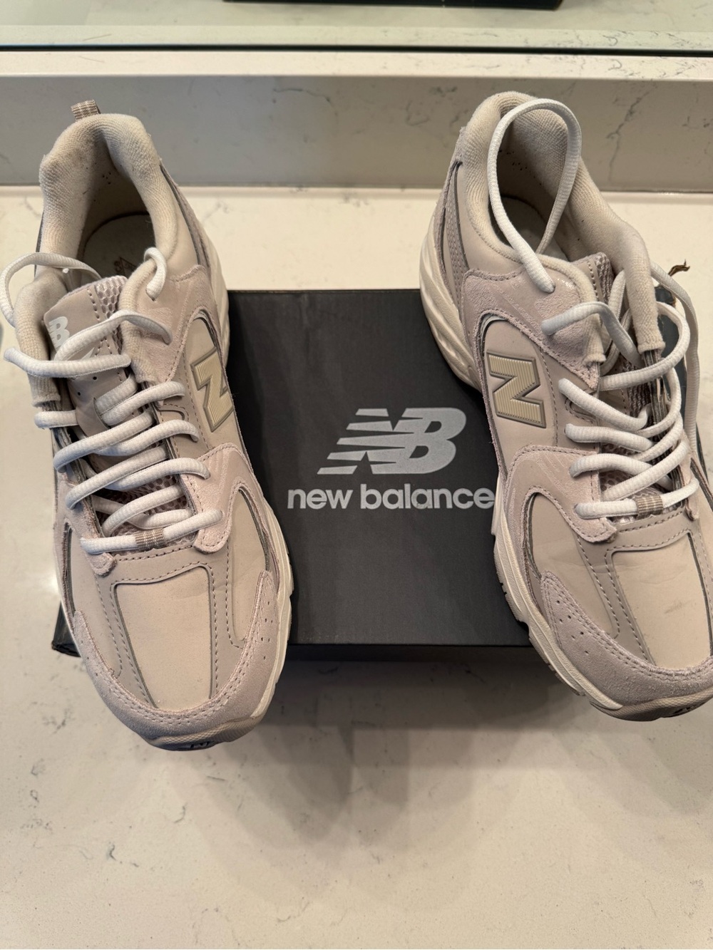 New Balance Kid’s Light Beige/Taupe Chunky Running Sneakers